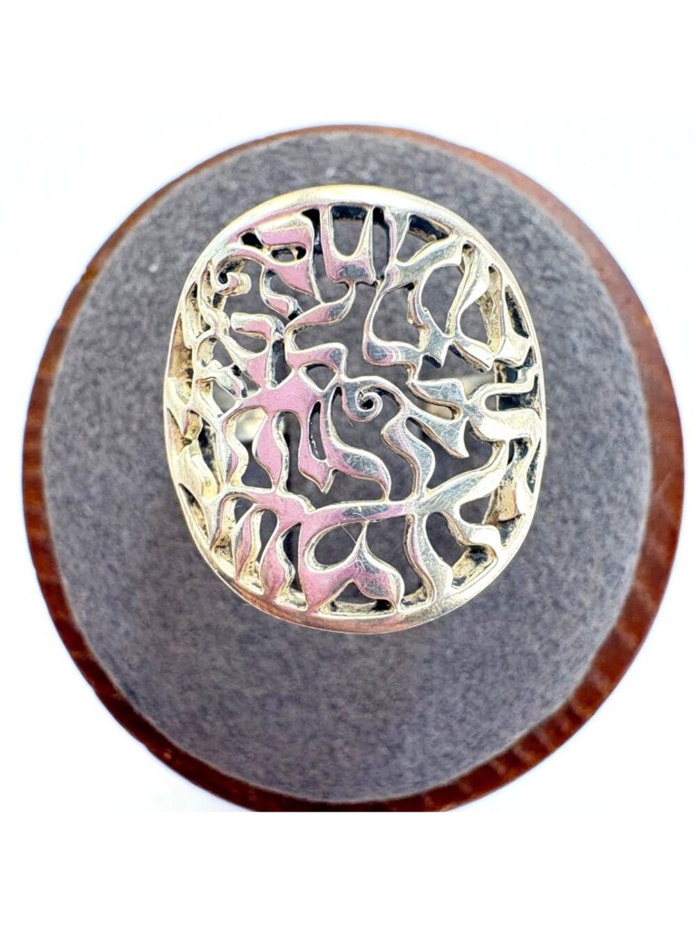 Pierced Scroll Design Statement Ring VTG Sterling Silver 925 Size 6